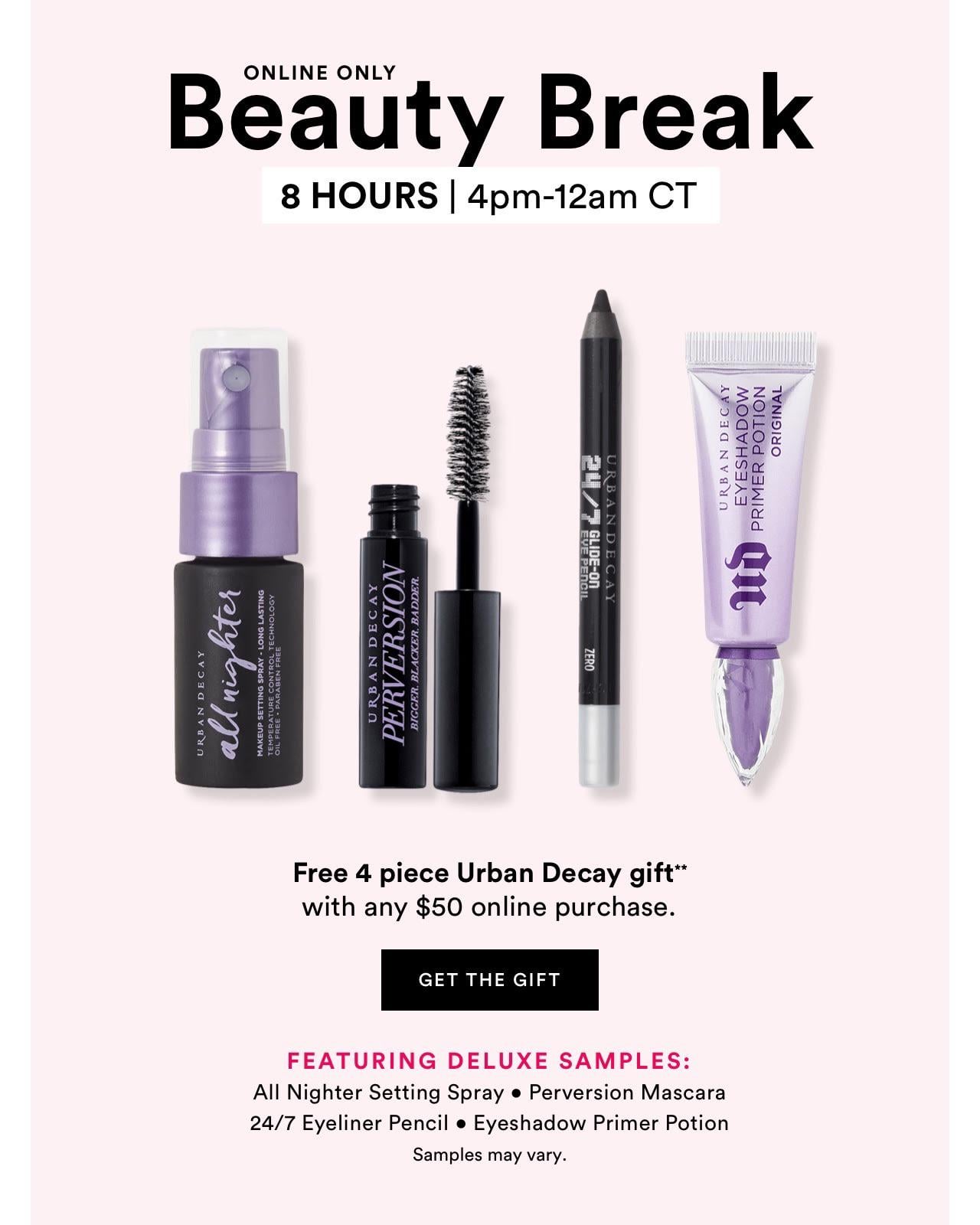 ULTA Beauty Break Free 4 piece Urban Decay gift with 50 purchase