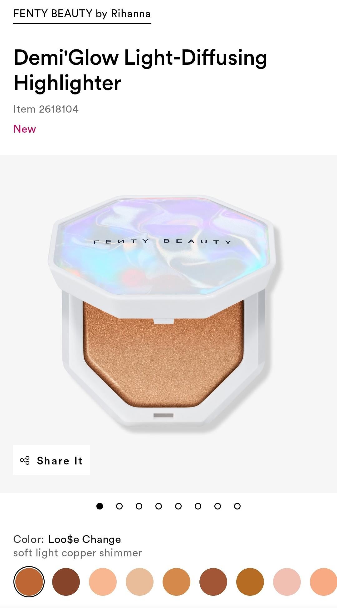 Ulta, Fenty Beauty, New Release: Demi’Glow Light-Diffusing Highlighter