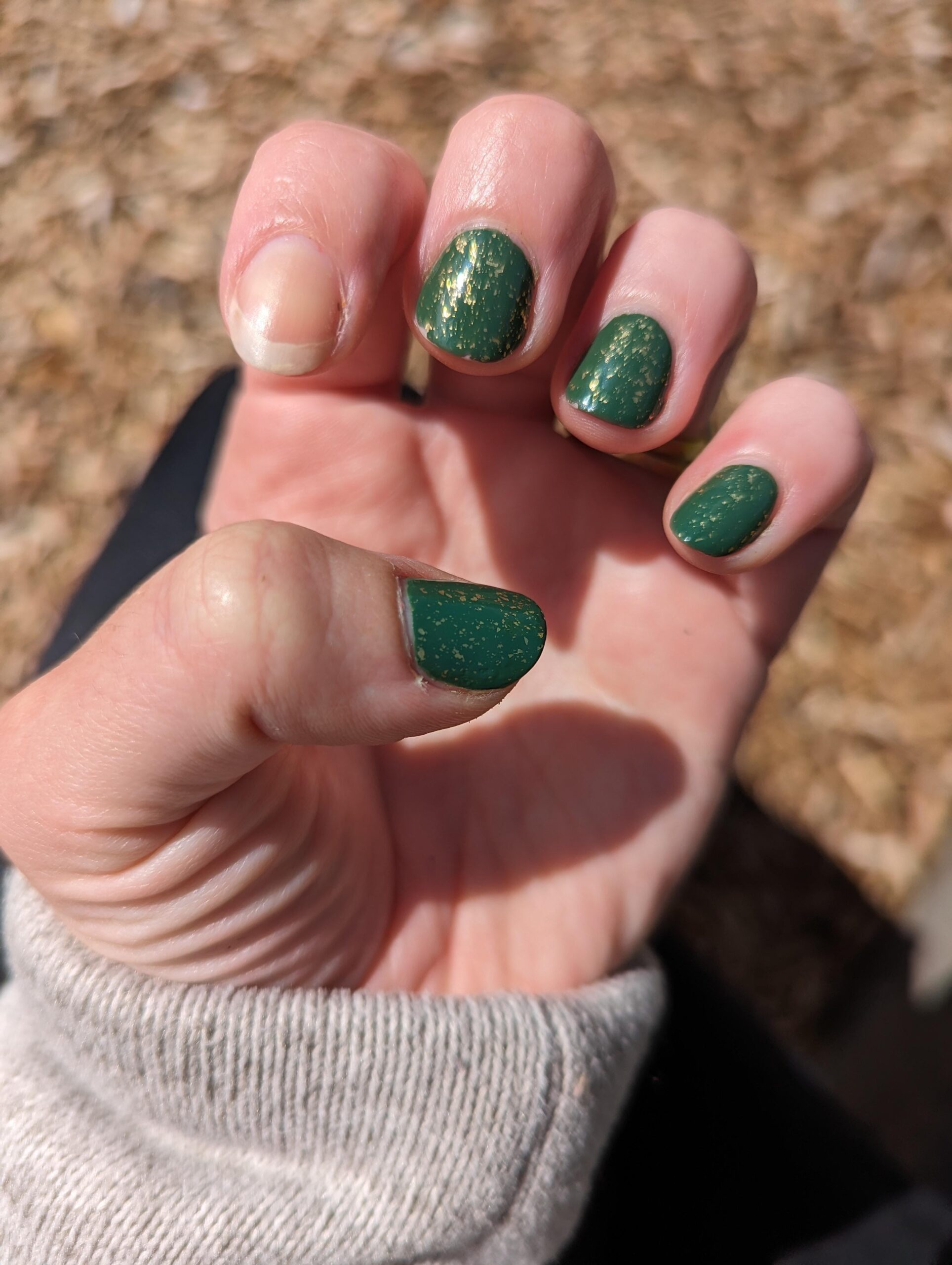 Tried my first peely base coat last night, this morning had to get